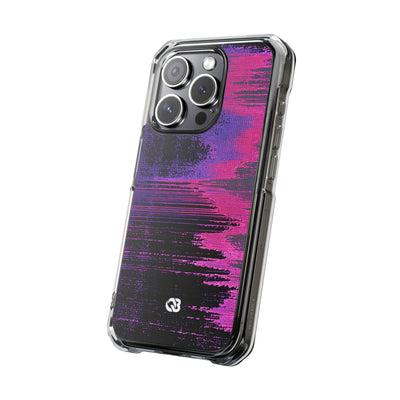 Neon Signal Shift · Clear Impact Magnetic Phone Case for iPhone · Purple