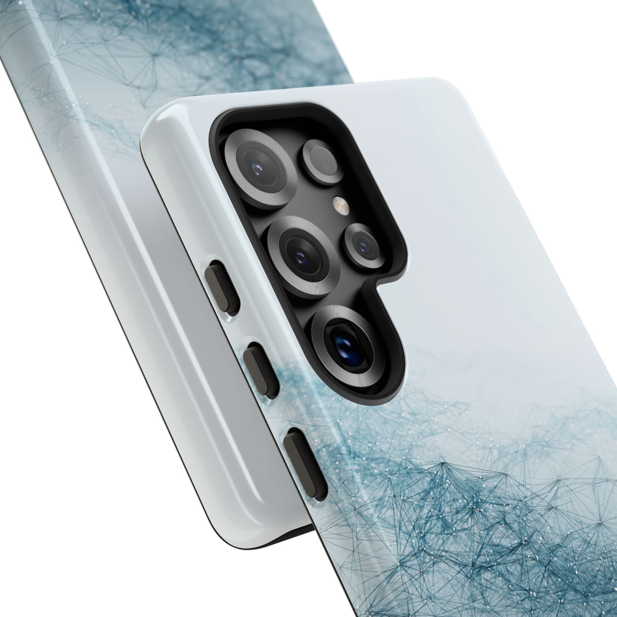 Teal Tough Phone Case for Samsung - Cyan Vector Lattice
