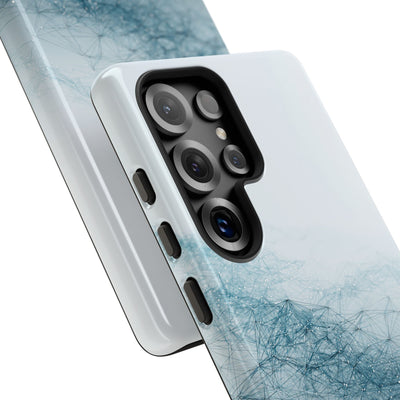 Teal Tough Phone Case for Samsung - Cyan Vector Lattice