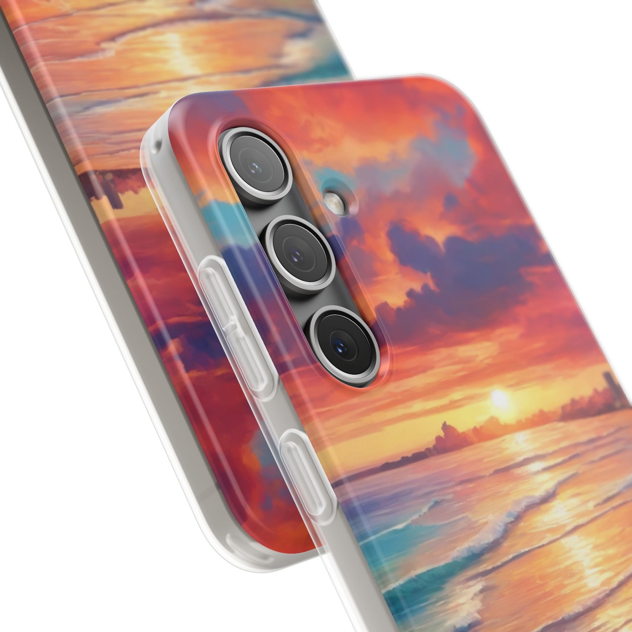 Crimson Shore Horizon · Soft Handyhülle für Samsung