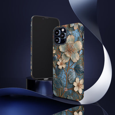 Gilded Blossom Reverie · Tough Phone Case for iPhone · Teal