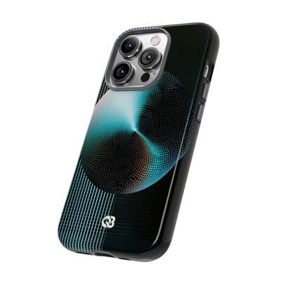 Blue Tough Phone Case for iPhone - Cyan Vector Sphere
