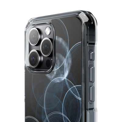 Blue Impact MagSafe Phone Case for iPhone - Cyan Pulse Ripple