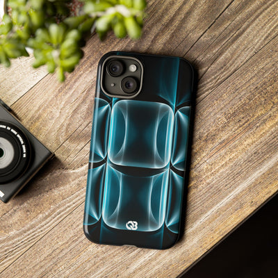 Cyan Core Matrix · Tough Phone Case for iPhone · Blue