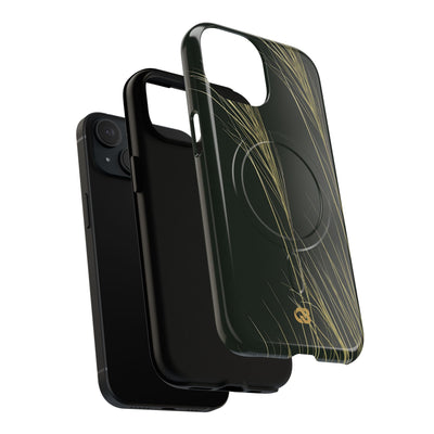 Green Tough 2.0 Magsafe Phone Case for iPhone - Midnight Gilded Grass