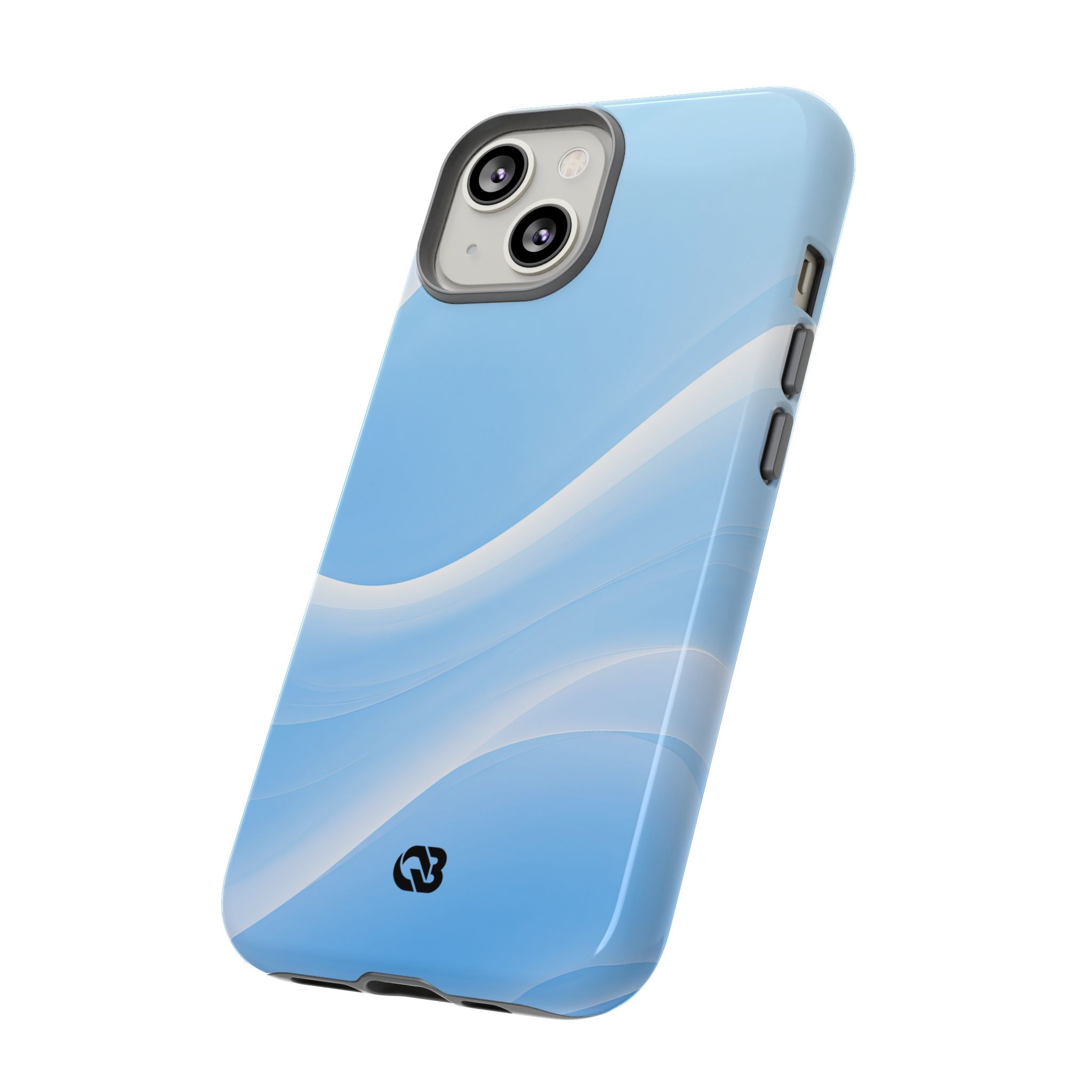 Blue Tough Phone Case for iPhone - Glacial Blue Silk