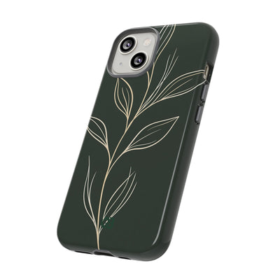 Green Tough Phone Case for iPhone - Deep Moss Willow