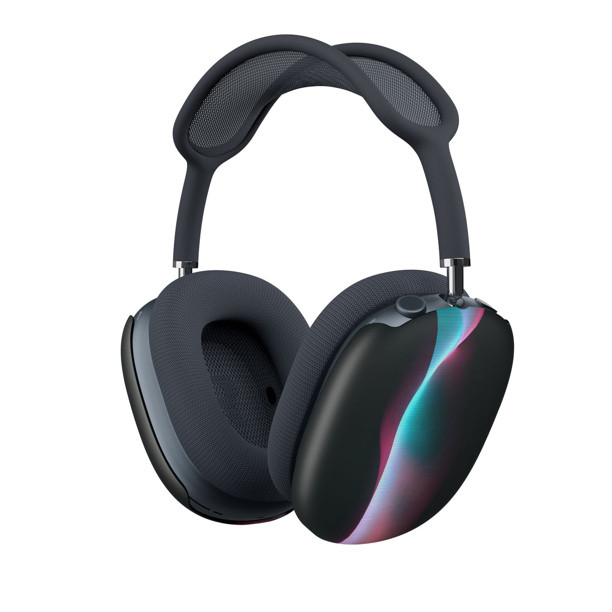 Neon Pixel Flow · Hard Case for AirPods Max · Black