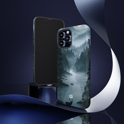 Silent Nordic Fjord · Tough Phone Case for iPhone · Blue
