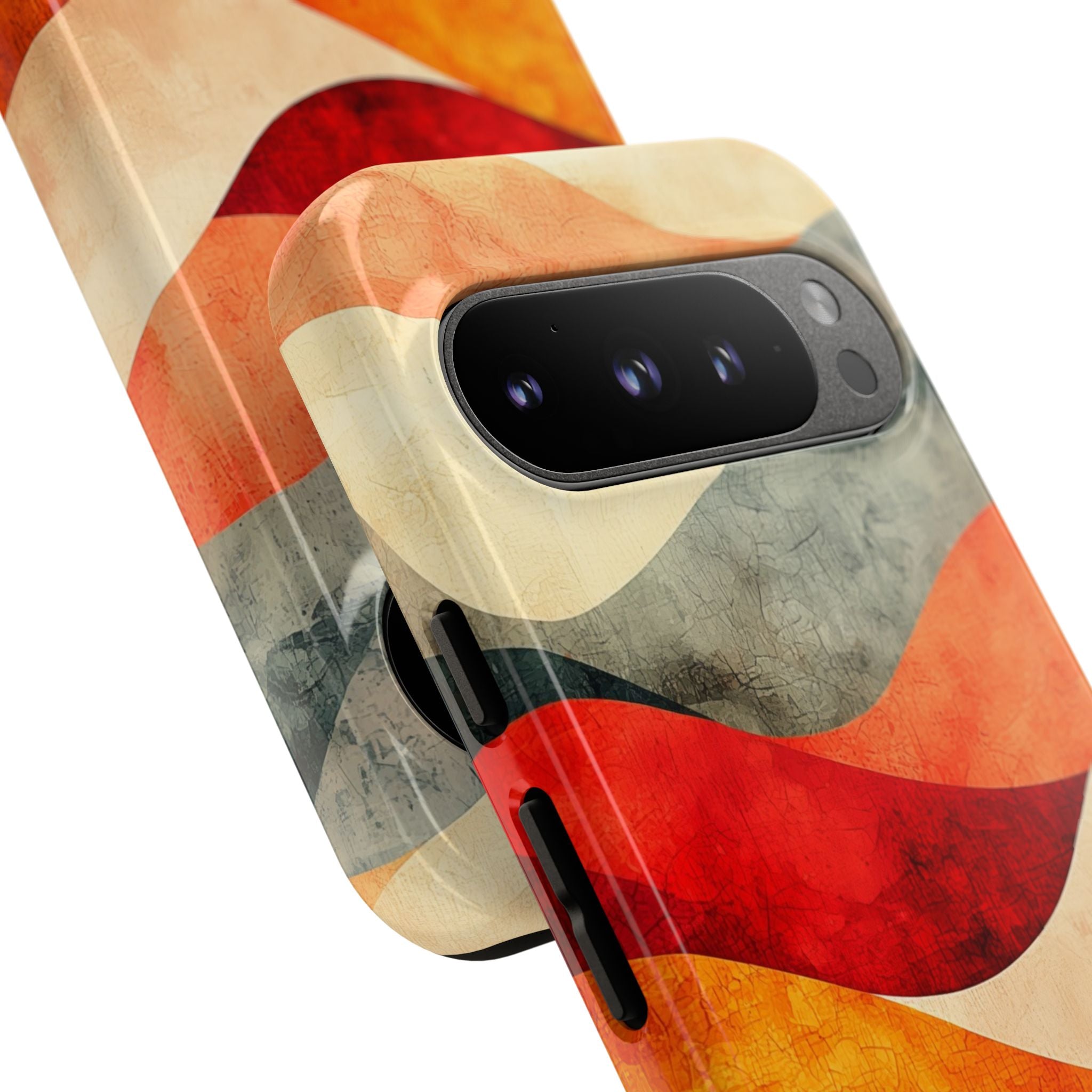 Cracked Wave Sunset Google Pixel 9 Pro Case - Tough