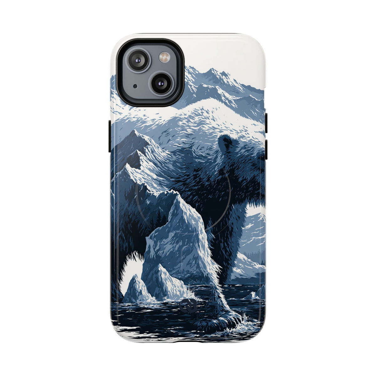 Fjord Summit Bear · Tough 2.0 Magnetic Phone Case for iPhone · Blue
