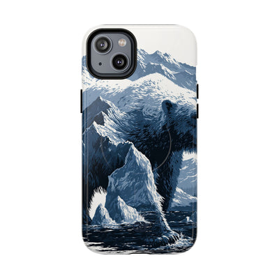 Fjord Summit Bear · Tough 2.0 Magnetic Phone Case for iPhone · Blue