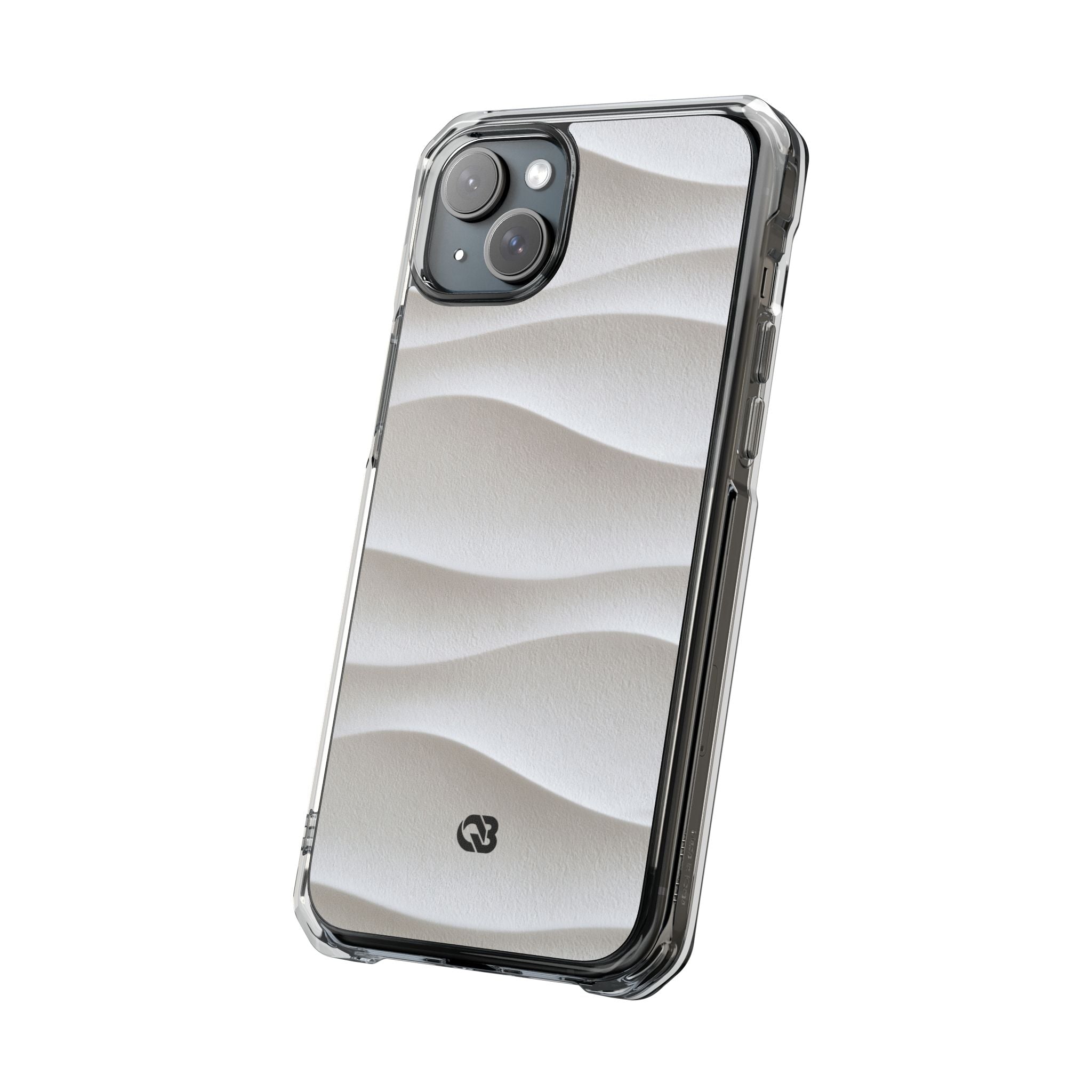 White Impact MagSafe Phone Case for iPhone - Arctic Flow Ridges