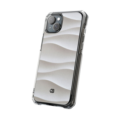 White Impact MagSafe Phone Case for iPhone - Arctic Flow Ridges