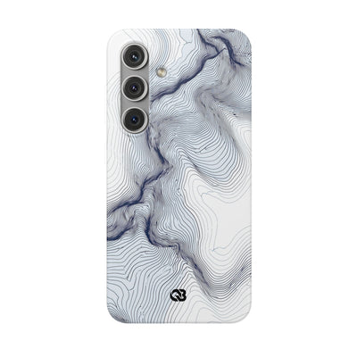 White Lite Phone Case for Samsung - Nordic Ridge Topo
