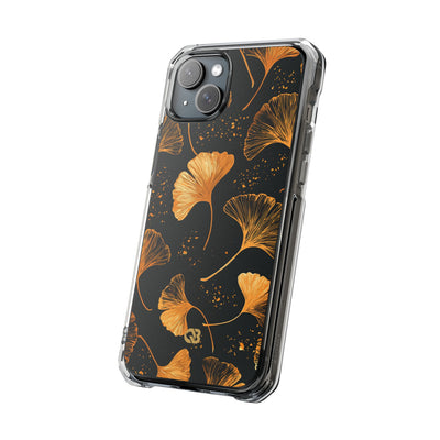 Gilded Ginkgo · Clear Impact Magnetic Phone Case for iPhone · Gold