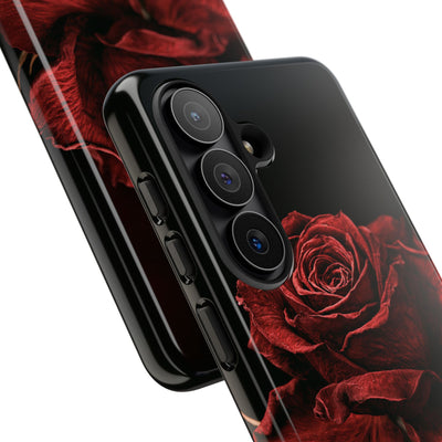Crimson Noir Rose · Tough Phone Case for Samsung · Black