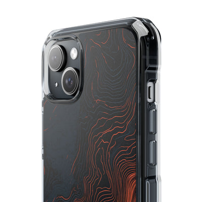 Black Impact MagSafe Phone Case for iPhone - Volcanic Basalt Map
