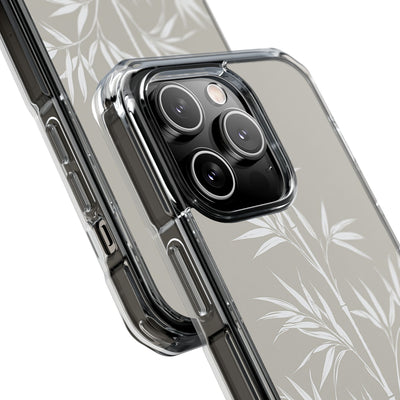 Beige Impact MagSafe Phone Case for iPhone - Sandstone Bamboo Stalks