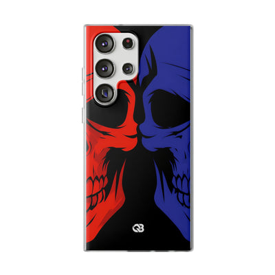Crimson Cobalt Skulls · Soft Phone Case for Samsung