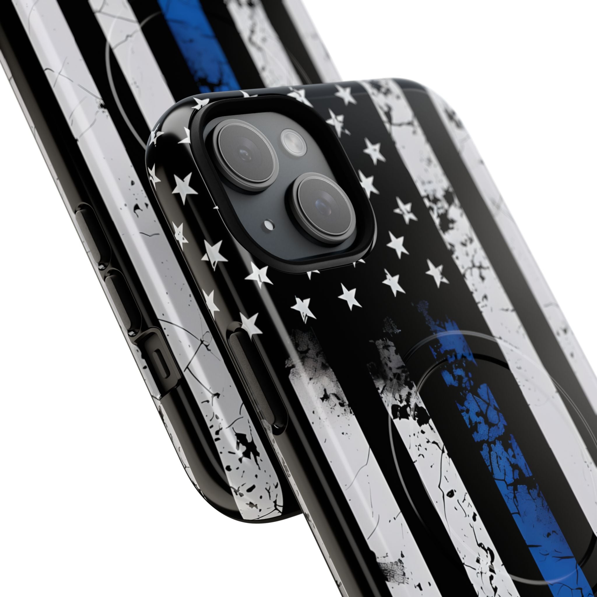 Blue Stripe Flag iPhone 15 Plus Case - Tough+
