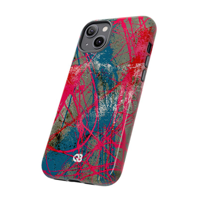 Neon Static Drip · Tough Phone Case for iPhone · Pink