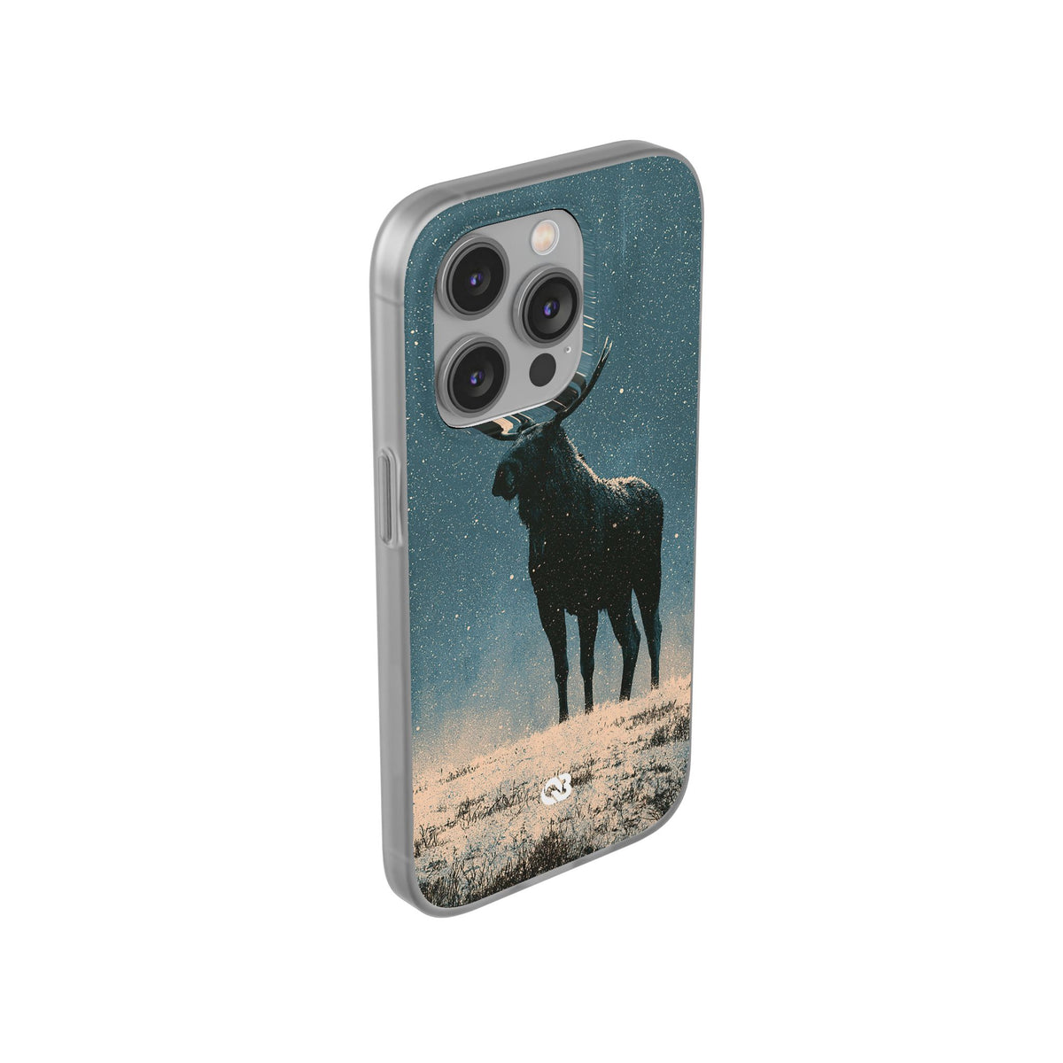 Nordic Boreal Moose · Lite Phone Case for iPhone ·  Blue
