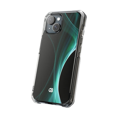 Emerald Lumen · Clear Impact Magnetic Phone Case for iPhone · Green