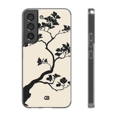 Beige Lite Phone Case for Samsung - Obsidian Bonsai Silhouette