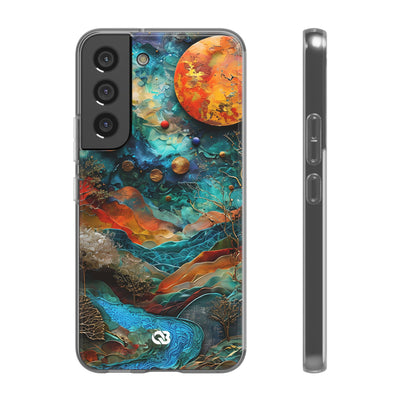 Copper Horizon Drift · Soft Phone Case for Samsung