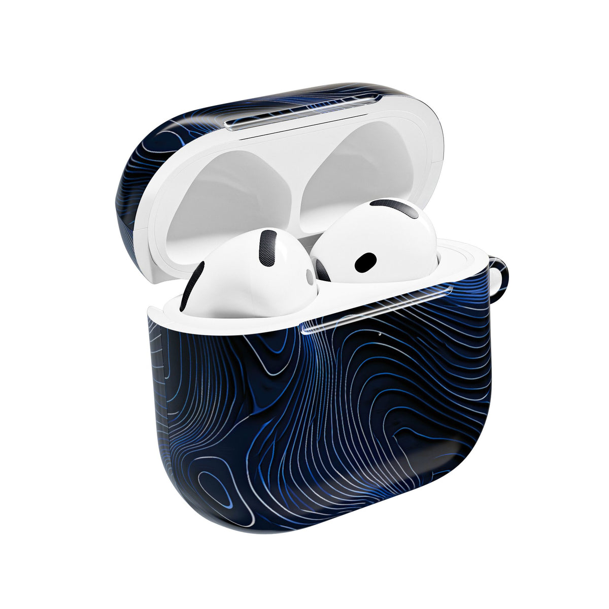 Midnight Topography · Hard Case for AirPods & AirPods Pro · Blue