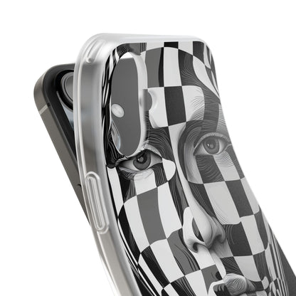Checkered Face iPhone 16 Plus Case - Soft