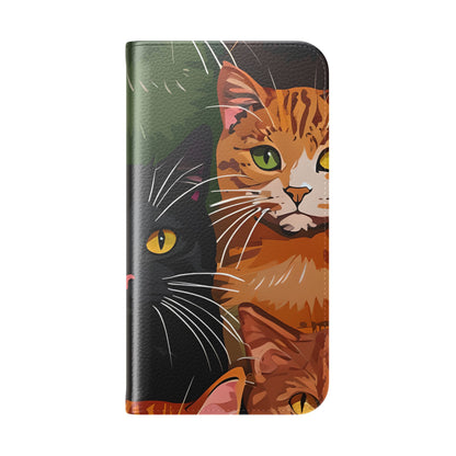 Kat Raster Neon - iPhone 15 Case - Portemonnee