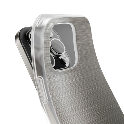 Grey Lite Phone Case for iPhone - Brushed Industrial Steel