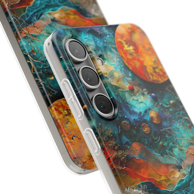 Copper Horizon Drift · Soft Phone Case for Samsung