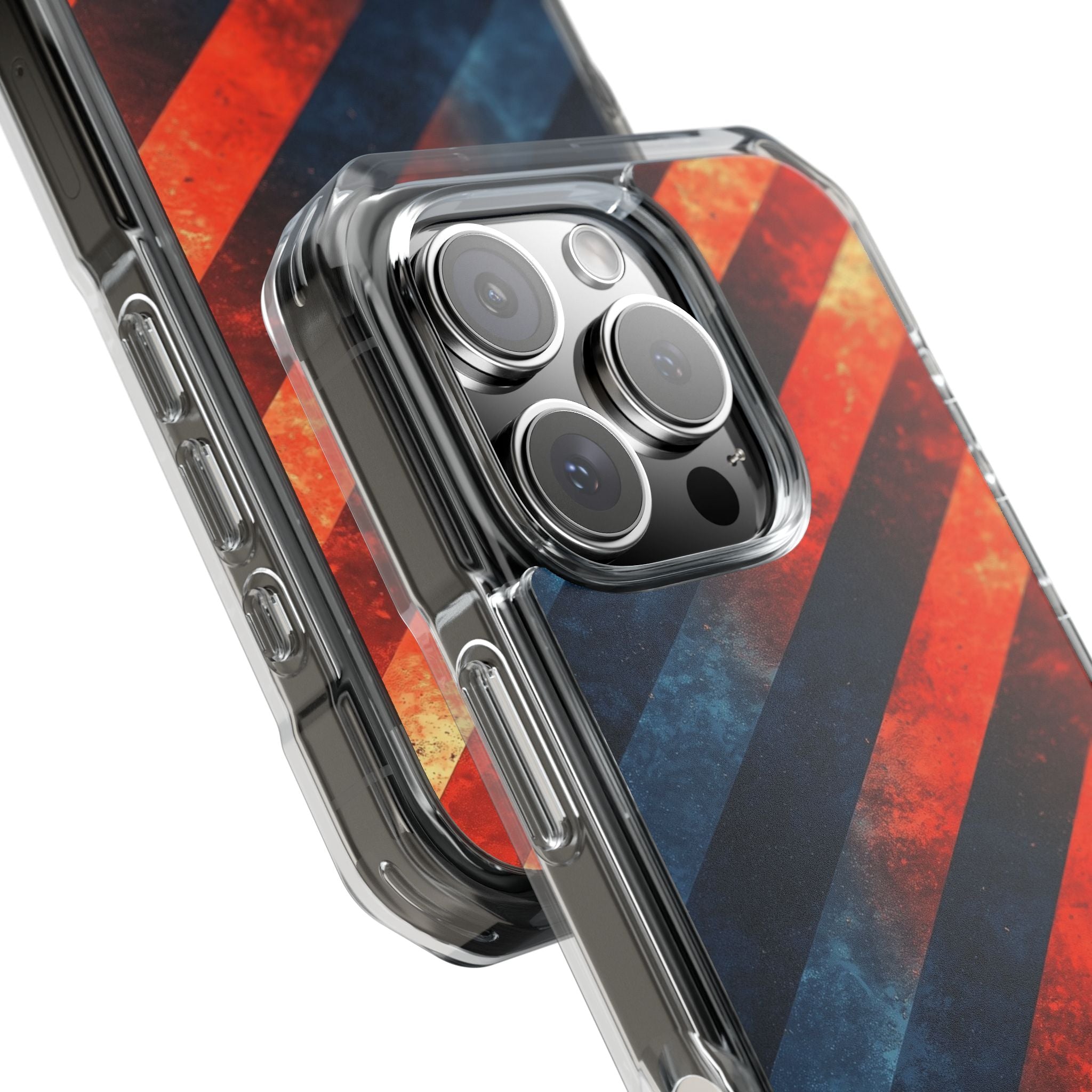 Diagonal Stripes Blaze iPhone 16 Pro Case - Impact