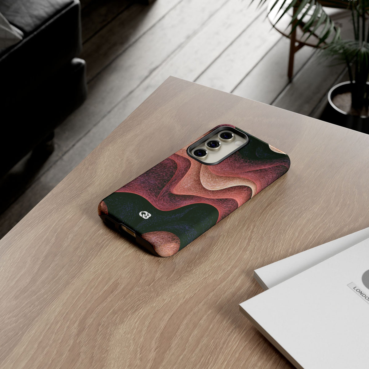 Rose Contour Waves · Tough Phone Case for Samsung · Pink