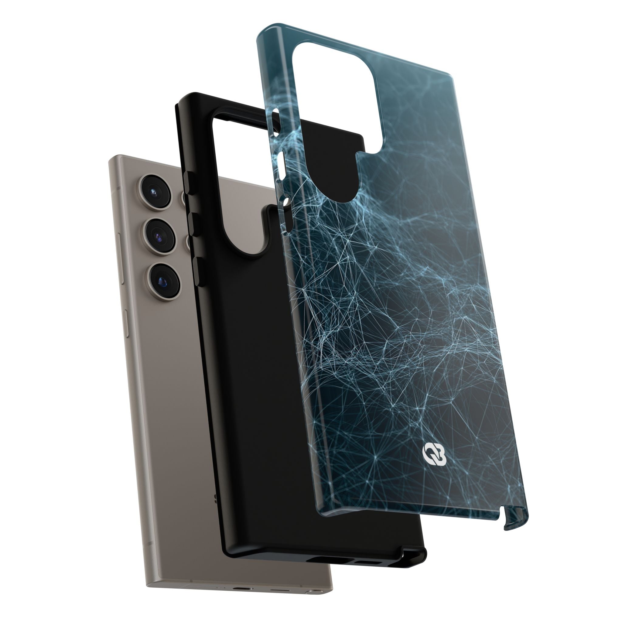 Teal Tough Phone Case for Samsung - Arctic Neural Mesh