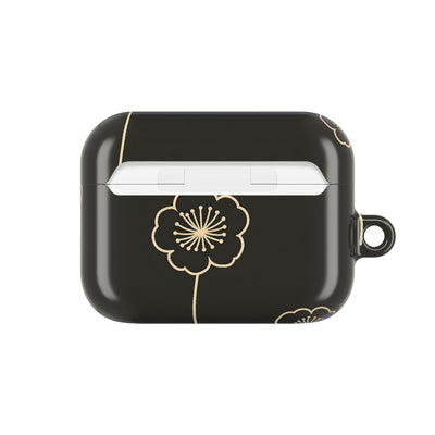 Nocturne Bloom Contours · Hard Case for AirPods & AirPods Pro · Black