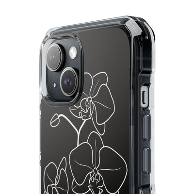 Black Impact MagSafe Phone Case for iPhone - Noir Alabaster Orchid