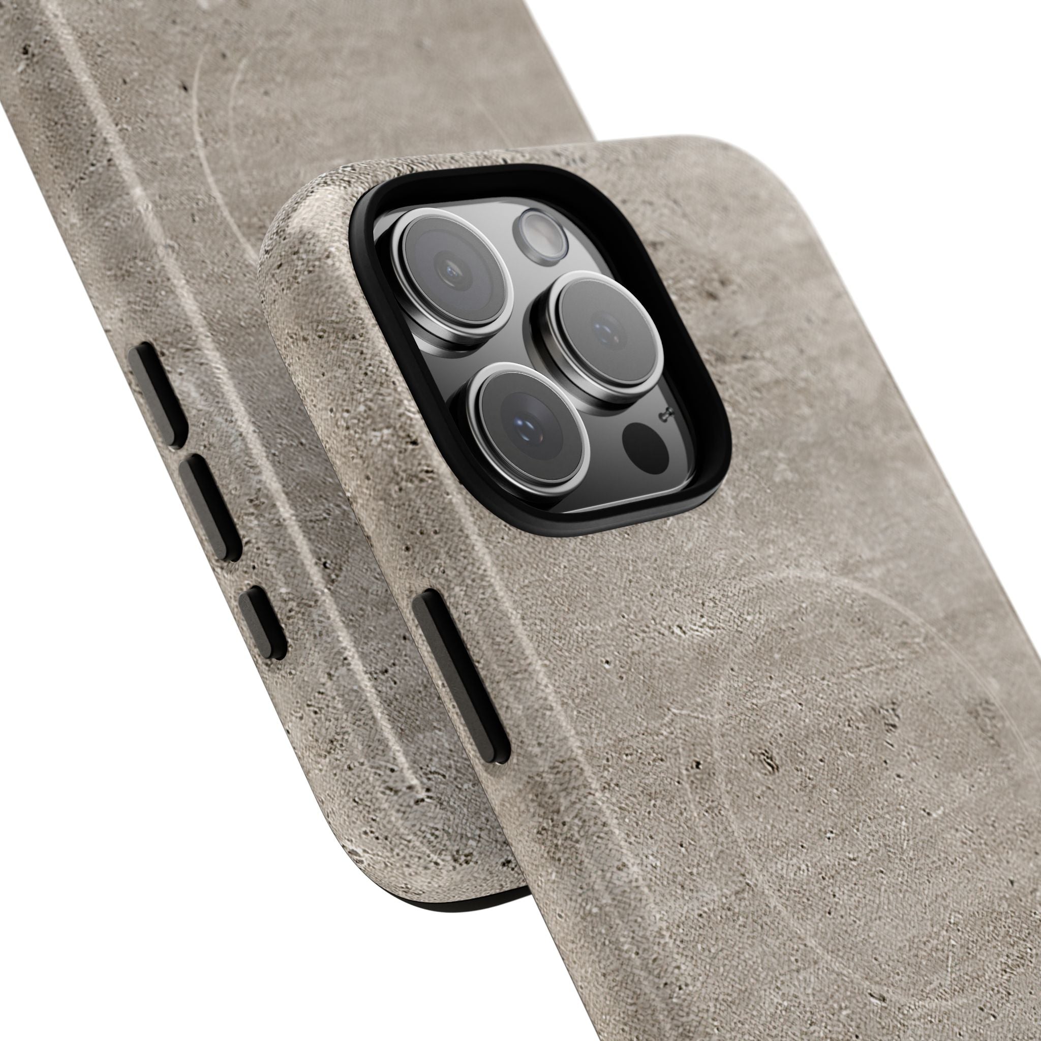 Grey Tough 2.0 Magsafe Phone Case for iPhone - Brutalist Stone Grit