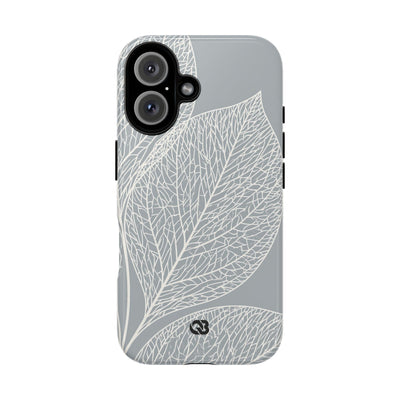 Minimal Leaf Skeleton · Tough Phone Case for iPhone · Grey