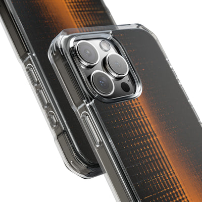 Amber Frequency · Clear Impact Magnetic Phone Case for iPhone · Orange