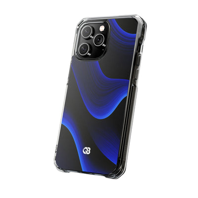 Blue Impact MagSafe Phone Case for iPhone - Electric Cobalt Flow