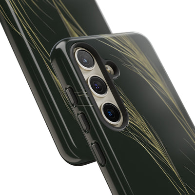 Green Tough Phone Case for Samsung - Midnight Gilded Grass