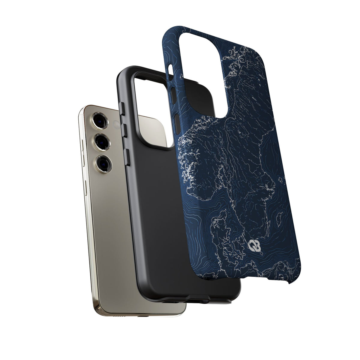 Nordic Contour Chart · Tough Phone Case for Samsung · Blue