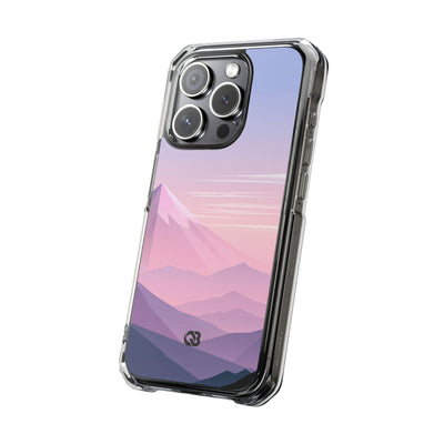 Alpine Twilight · Clear Impact Magnetic Phone Case for iPhone ·  Pink