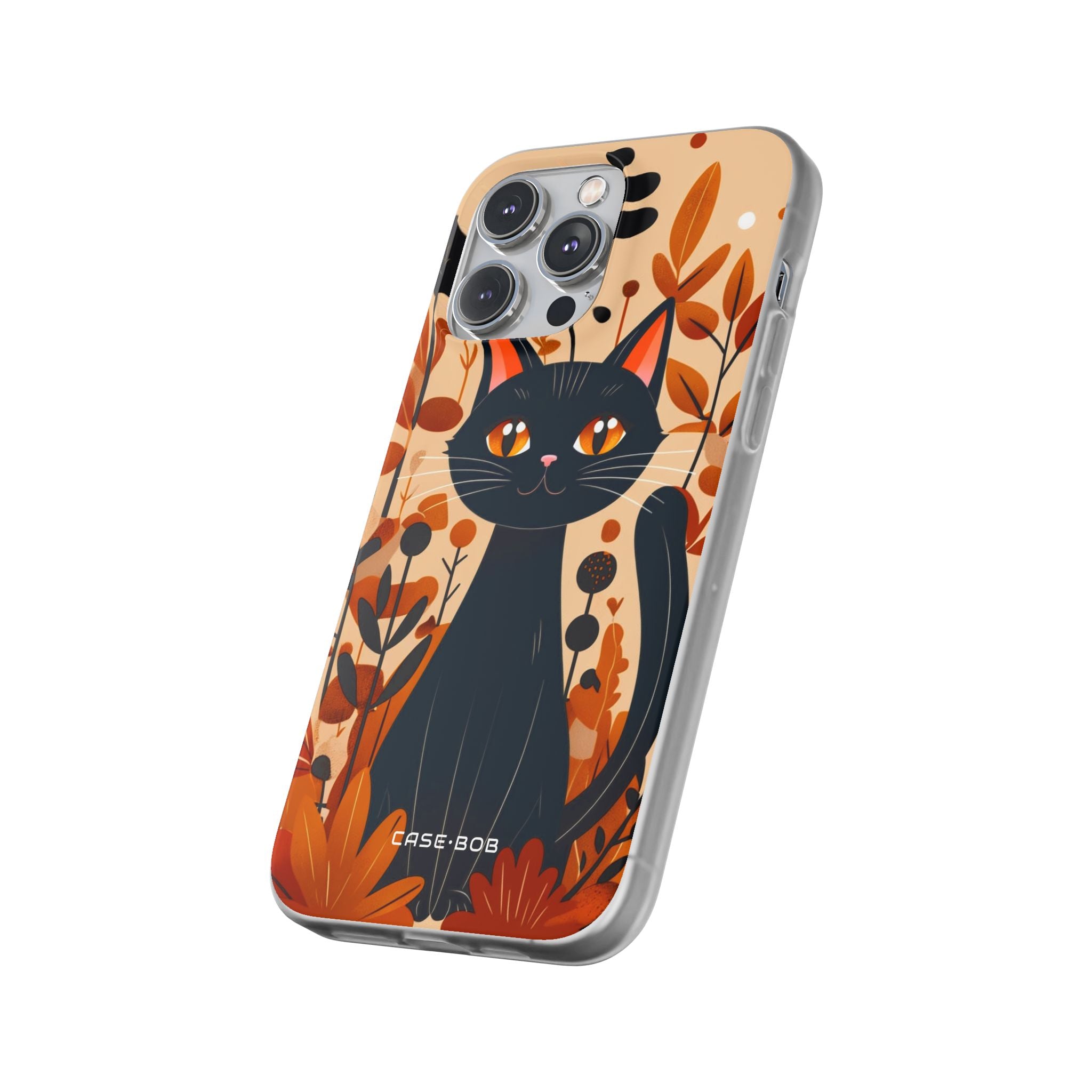 Black Cat Glow iPhone 14 Pro Max Case - Soft