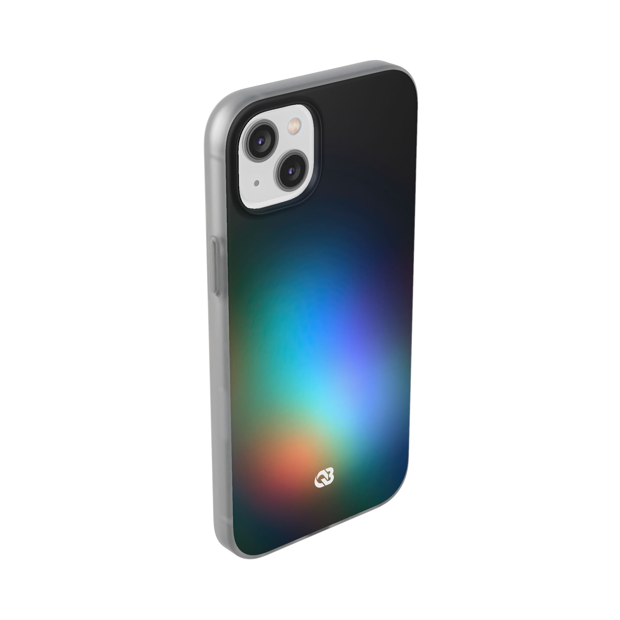 Black Lite Phone Case for iPhone - Electric Prism Grain
