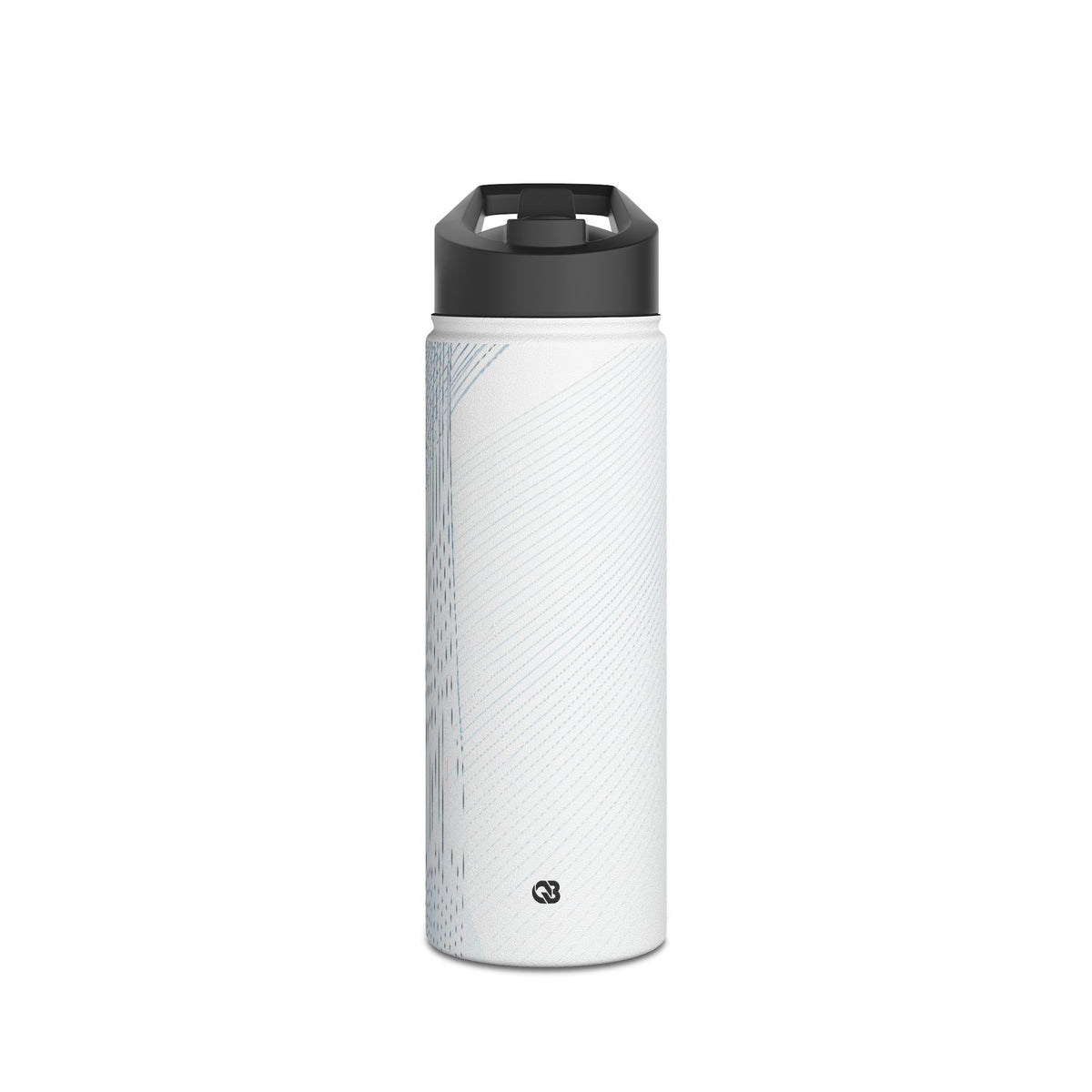 Glacial Contour Waves · Insulated Water Bottle · White